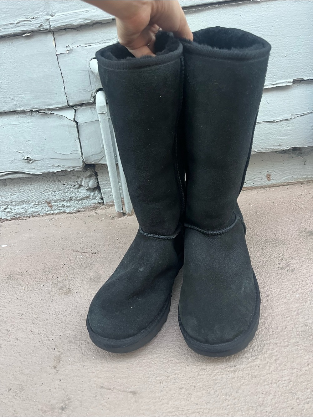 UGG Black Tall Shearling-Lined Winter Boot